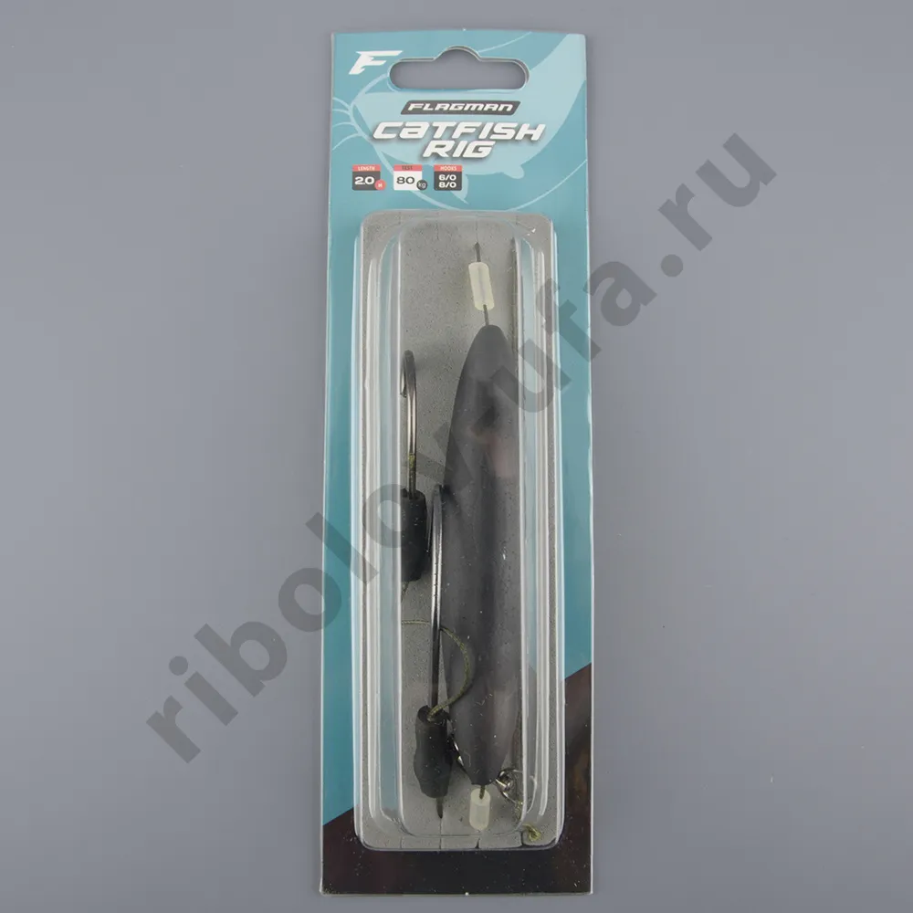 Оснастка готовая сомовая Flagman Cat Fish Rig Two Single Hook&Float 8/0 FCFR001