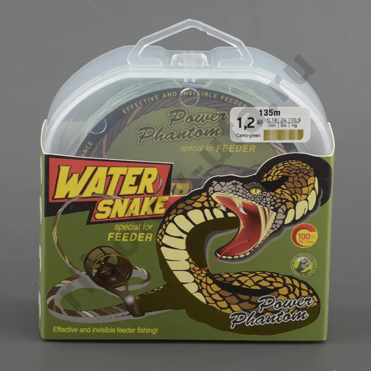 Шнур плетёный Power Phantom WaterSnake PE, camo-green 135 m 0.20 mm 12.7 kg