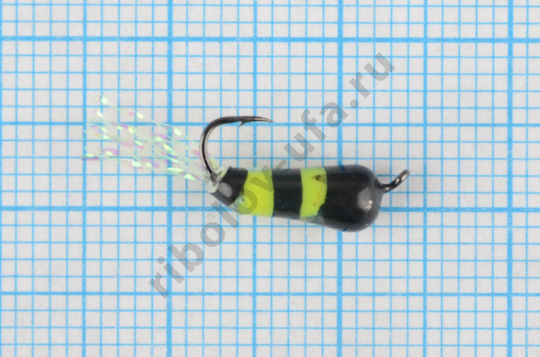 Мормышка Владимирский вольфрам Поденка 3мм 0,35гр Fluorescent Black/Green