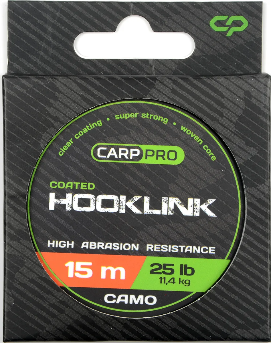Поводковый материал Carp Pro Soft Coated Hooklink Camo 15lb 15м