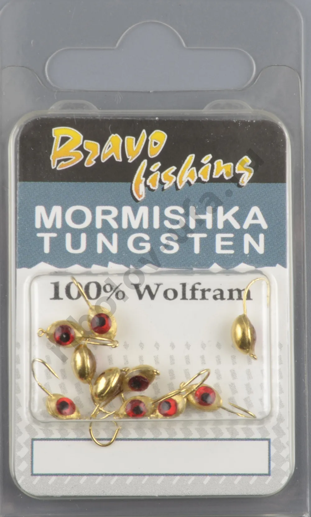 Мормышка вольфрам Bravo Fishing Плавунец с ушком, с 3D глазком 3.0 мм 0.50 гр Go