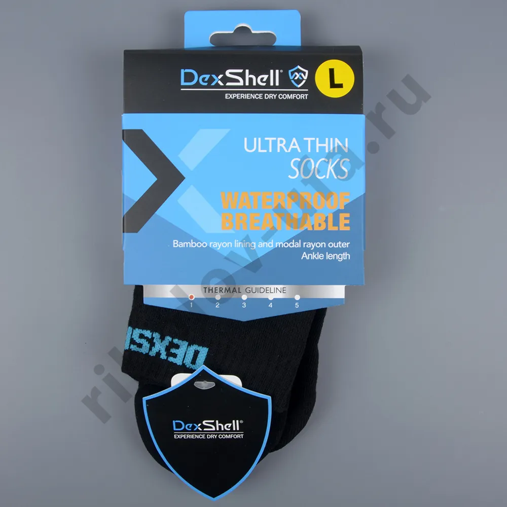 Носки водонепроницаемые Dexshell Thin Socks DS663BLK р.L (43-46)