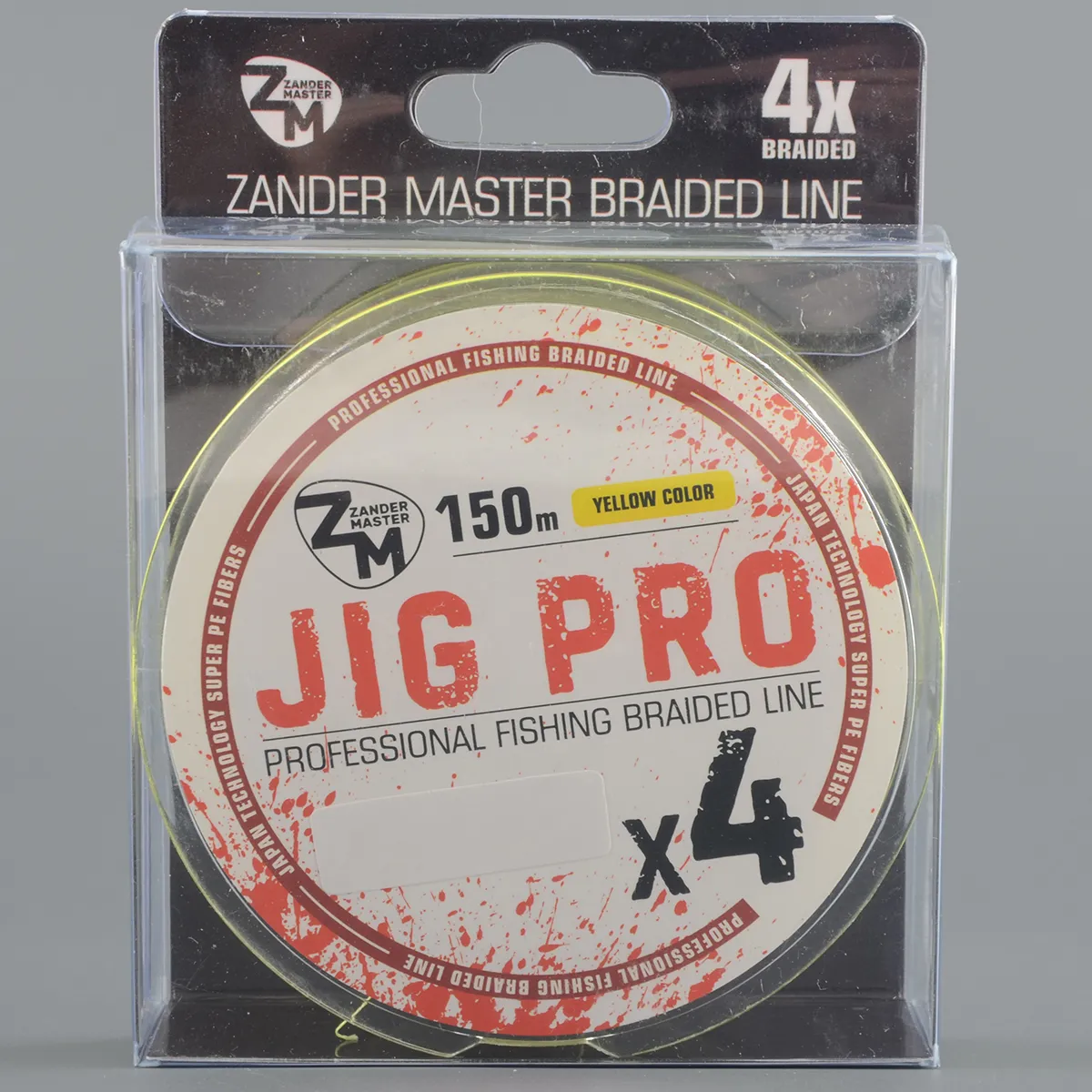 Шнур плетёный Zander Master Jig Pro x4 желтый, 150м, 0.10мм