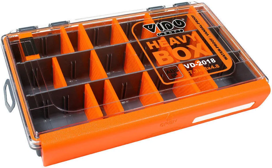 Коробка Vido для приманок VD-2018 Heavy Box, размер 27.3х18х4.8 см