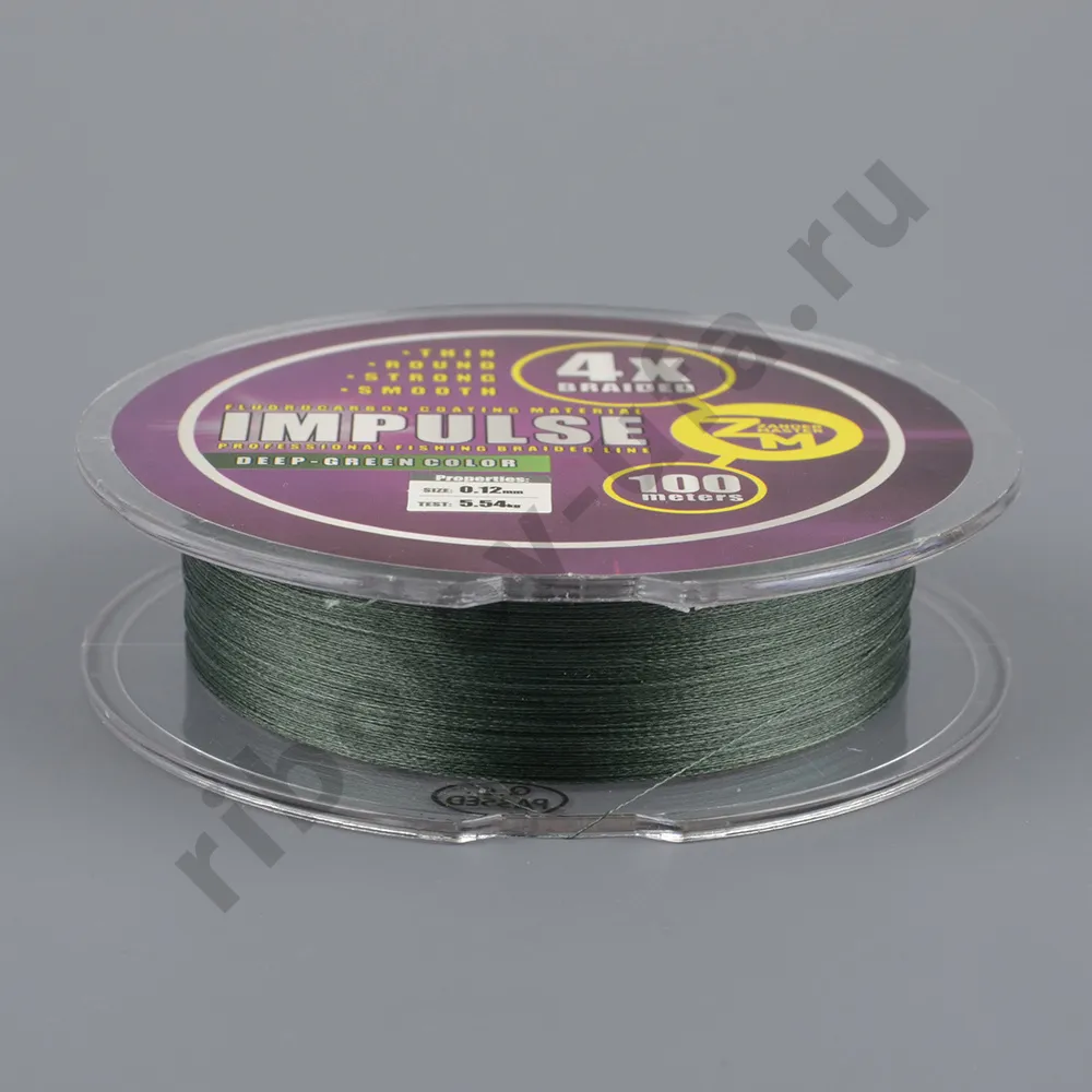 Шнур плетёный Zander Master Impulse x4 deeper green, 100м, 0.10мм
