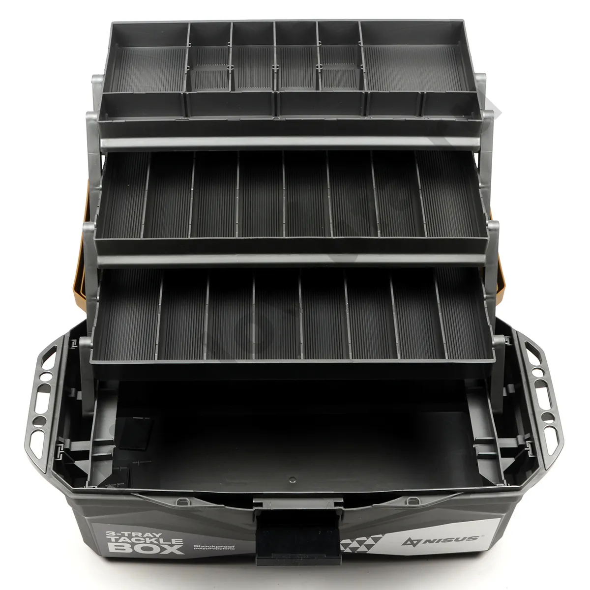 Ящик рыболовный Nisus Tackle Box 3-х полочный, цв. золотой