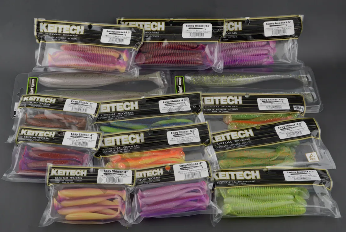 Силиконовая приманка Keitech Easy Shiner 4 inch 10см 5,3гр (7шт/уп) PAL# 04 Sun Shine Lemon