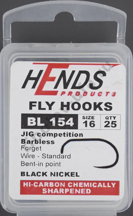 Крючки Hends 154 BL Jig Competition Black Nickel #16 (25шт/уп)