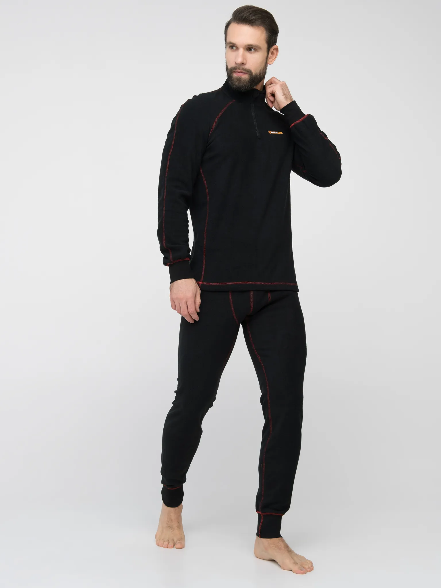 Нижний слой Huntsman Thermoline ZIP цв.Черный, ткань Флис р. 44-46 (S)