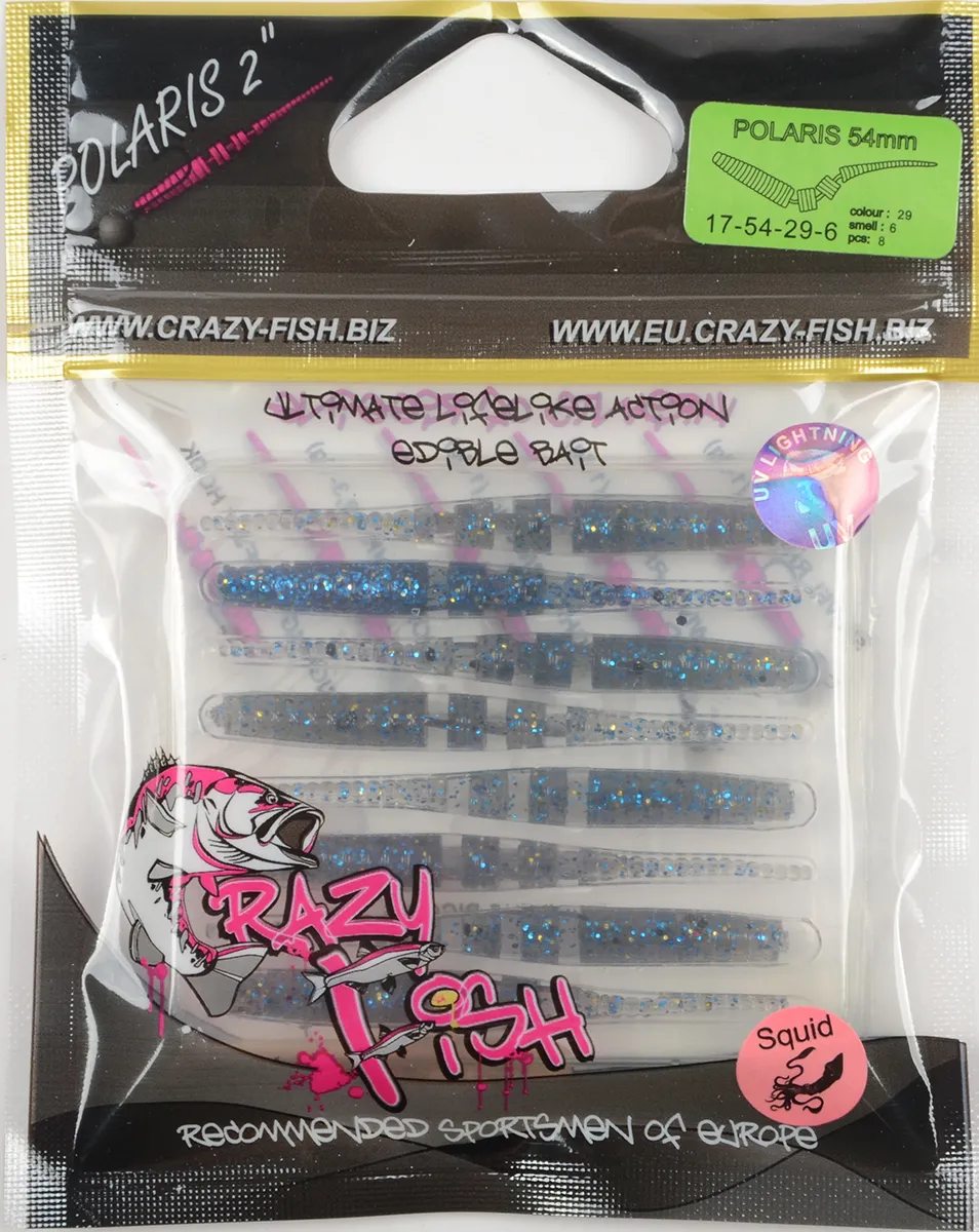 Силиконовая приманка Crazy Fish Polaris 2in 54мм цв.29 (кальмар)