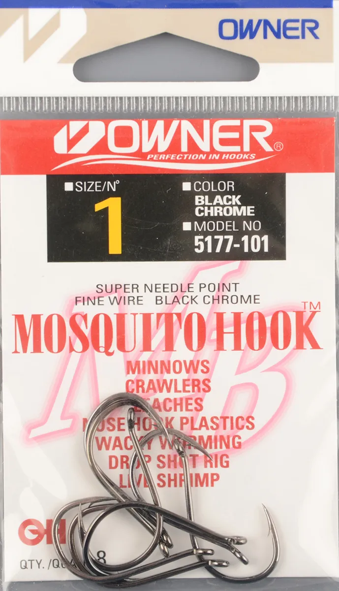 Одинарные крючки Owner Mosquito Hook BC №5177 №1