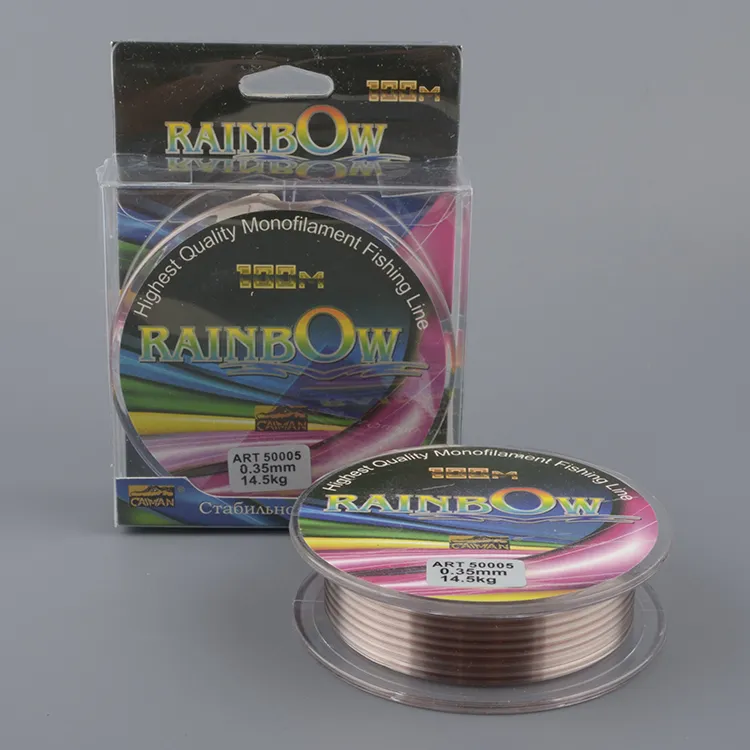 Леска Caiman Rainbow цветная 100м 0,22мм