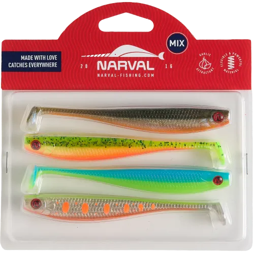 Силиконовая приманка Narval Fishing Skinny 12см Mix#M08 (4шт/уп)