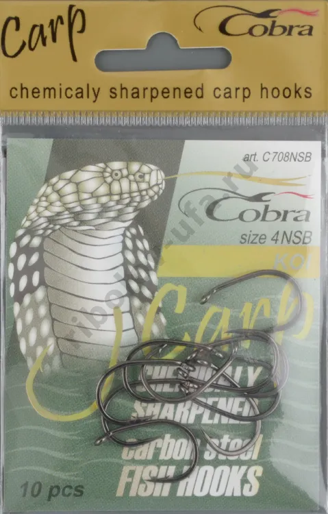 Одинарные крючки Cobra CARP KOI сер.708 разм.004