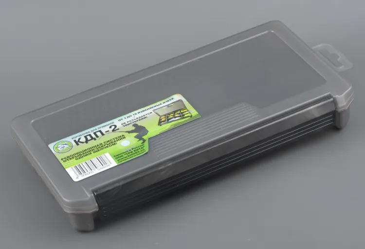 Коробка КДП-2 для приманок 230*115*35мм цв. дымка  Три Кита