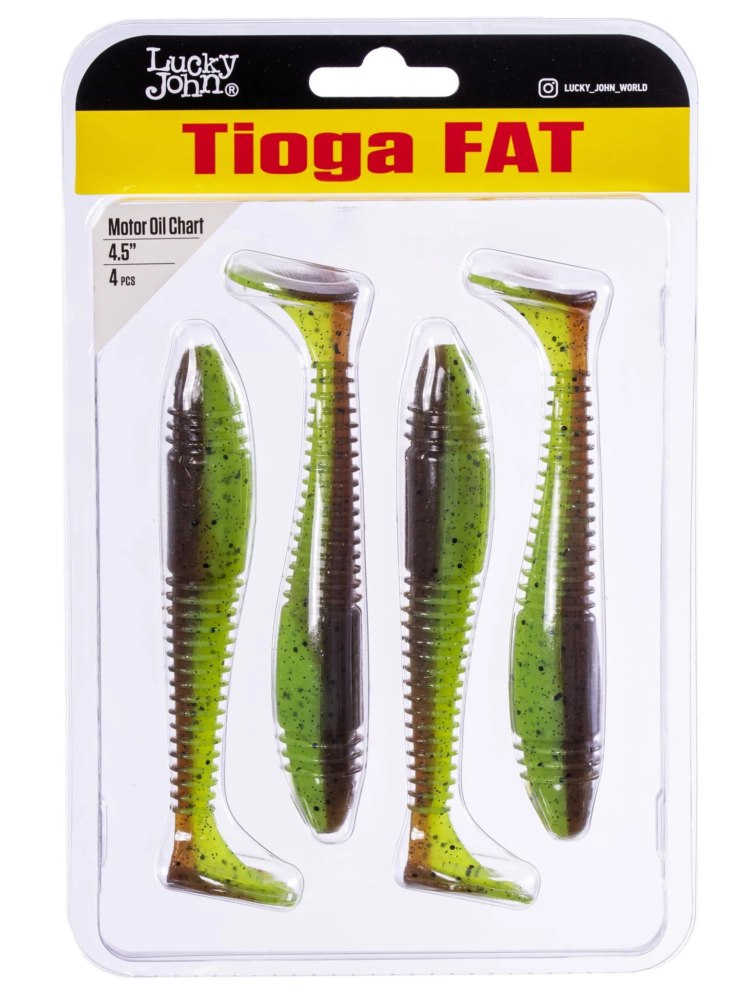 Силиконовая приманка Lucky John Pro Series Tioga Fat 4.5in 11.4см /Z15 (4 шт/уп)