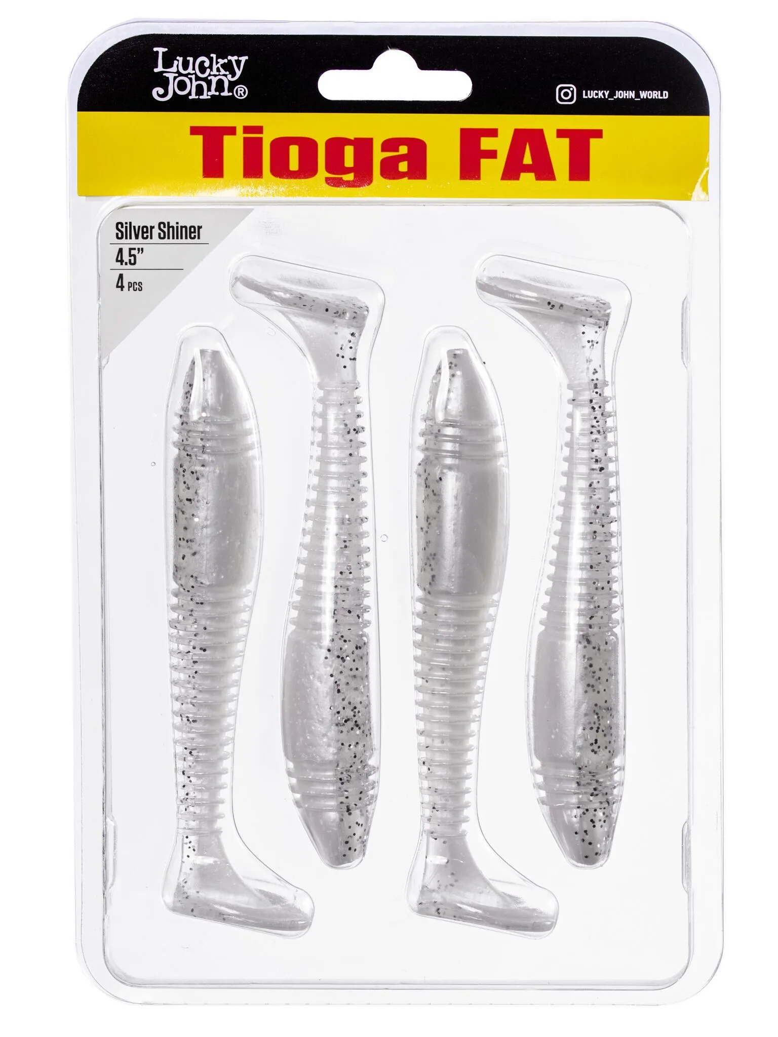 Силиконовая приманка Lucky John Pro Series Tioga Fat 4.5in 11.4см /Z02 (4 шт/уп)