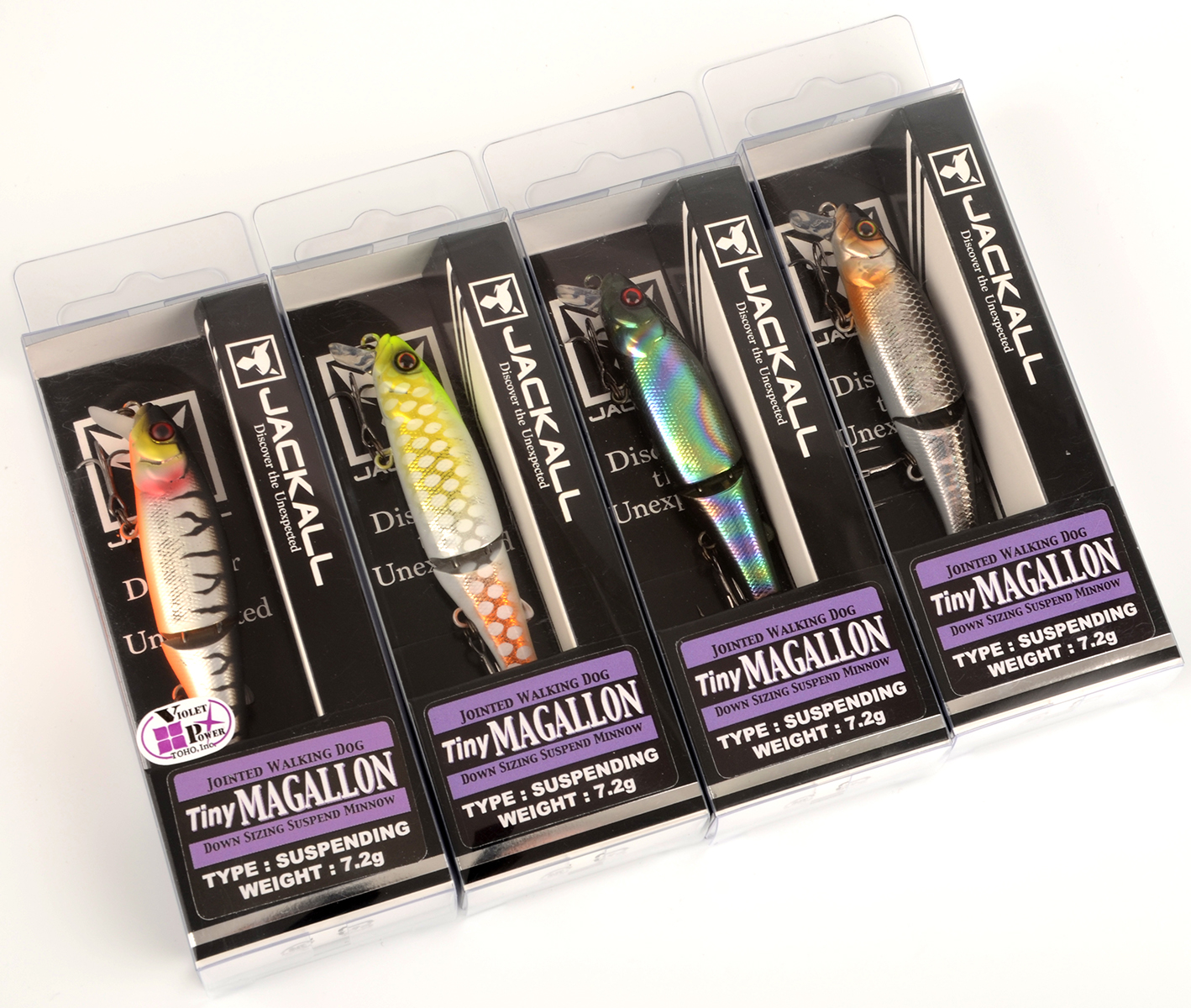 Воблер Jackall Tiny Magallon дл. 8.8 см, гл. 0.5-0.8 м, 7.2 гр., susp, цв. hl silver&black