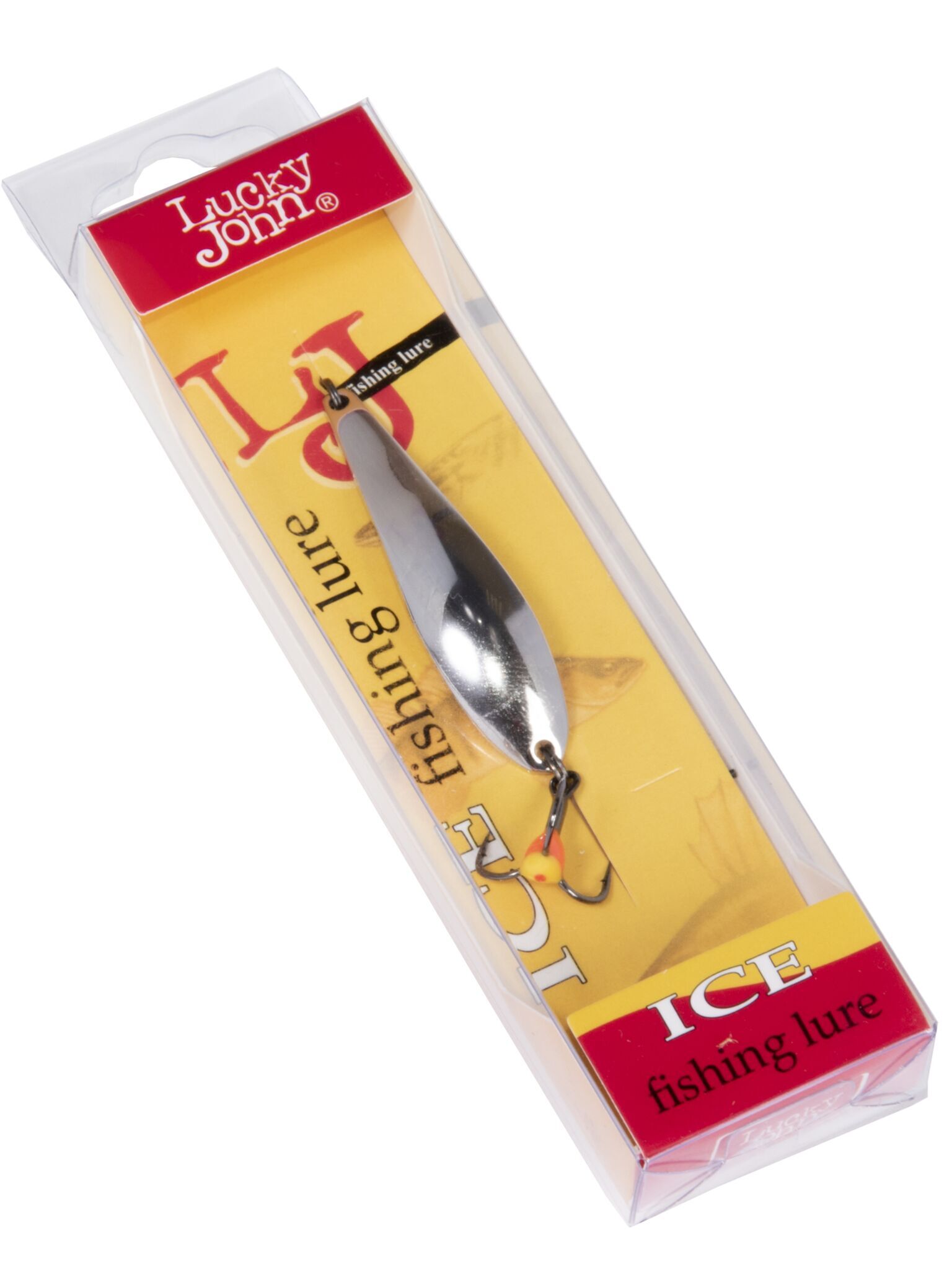 Блесна зимняя вертикал.Lucky John X-Blade c тройником 55мм Sil