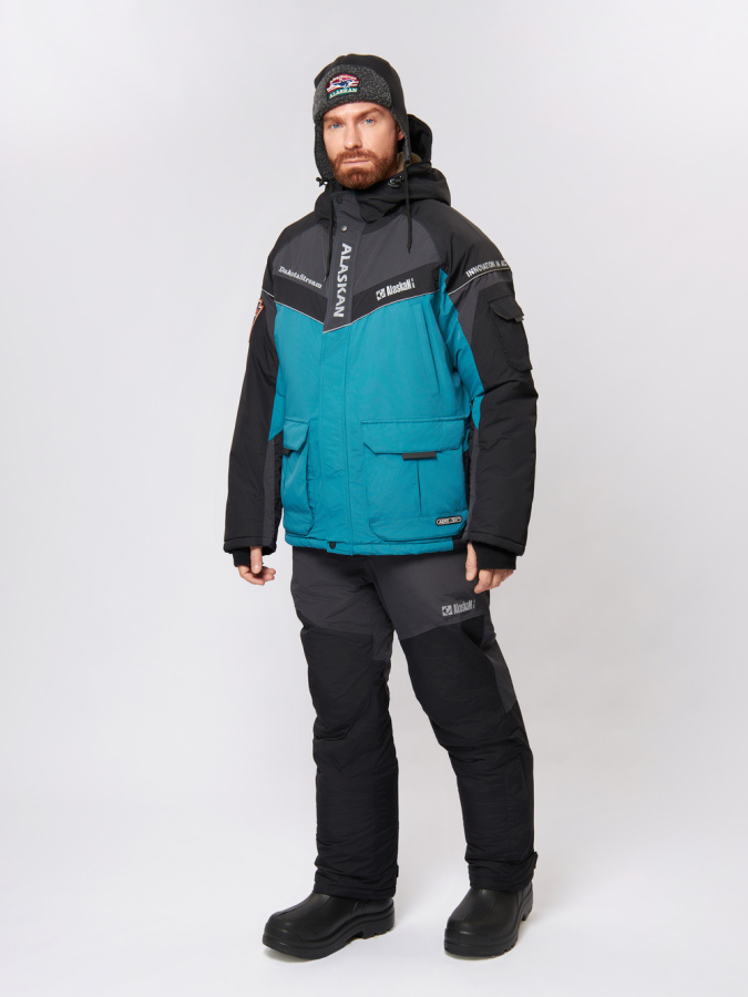 Костюм зимний Alaskan Dakota Stream (куртка+комбинезон) мор.волн/сер/черн. р. M (РР)