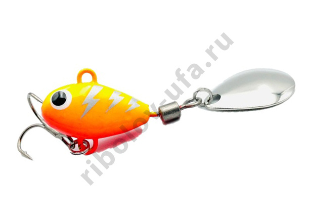 Тейл-спиннер UF Studio Hurricane 14гр. 25мм. кр. тройник №8, цв. Yellow Flash