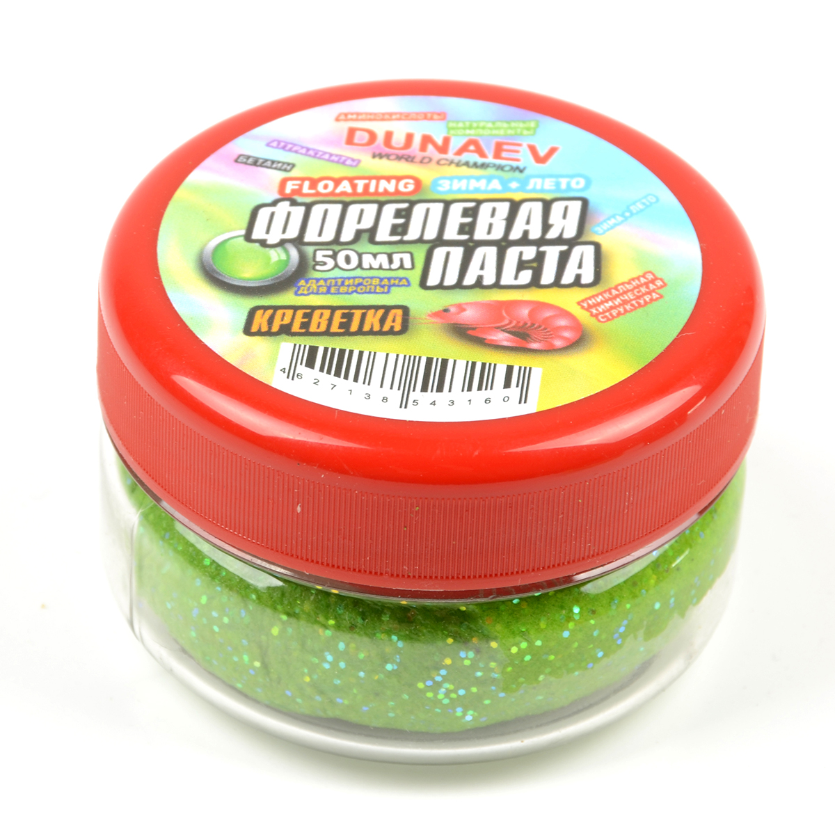Паста форелевая Dunaev 50мл Креветка Зеленая