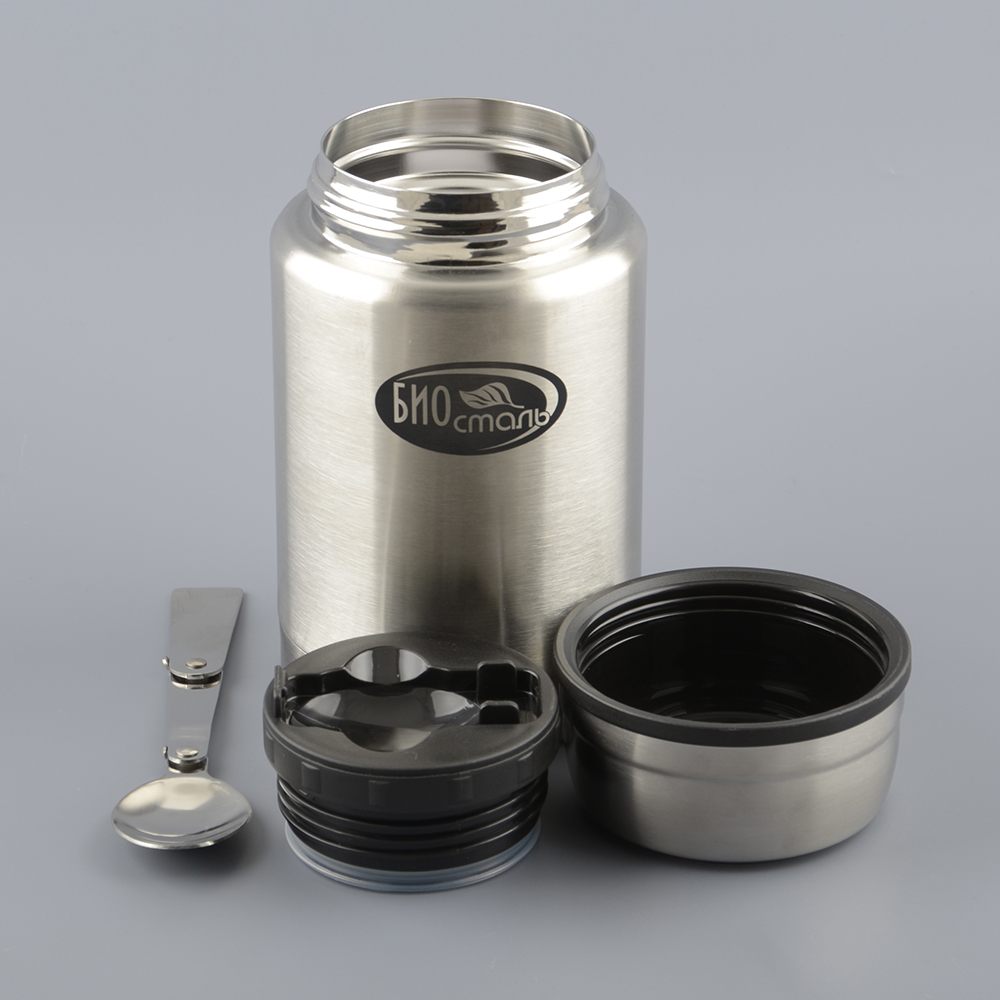 Термос Biostal широкое горло суповой с ложкой 0,5л (NTS-500)