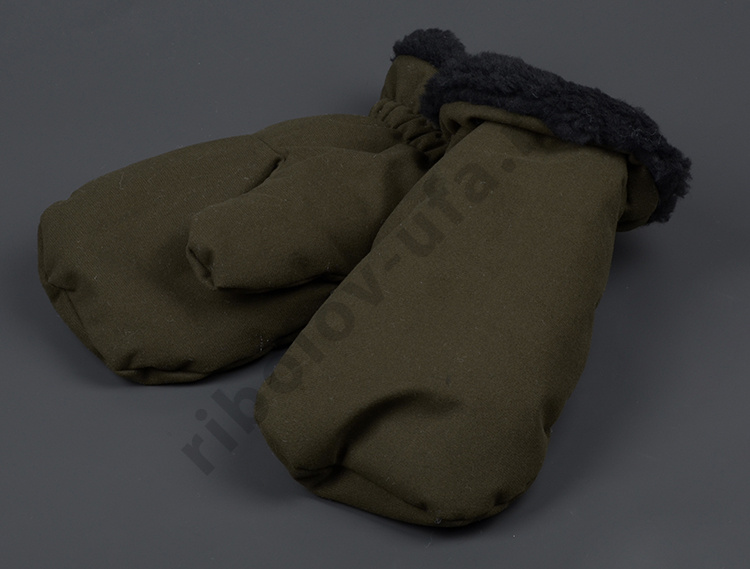 Варежки Таёжник алова + мех цв. в ассорт.