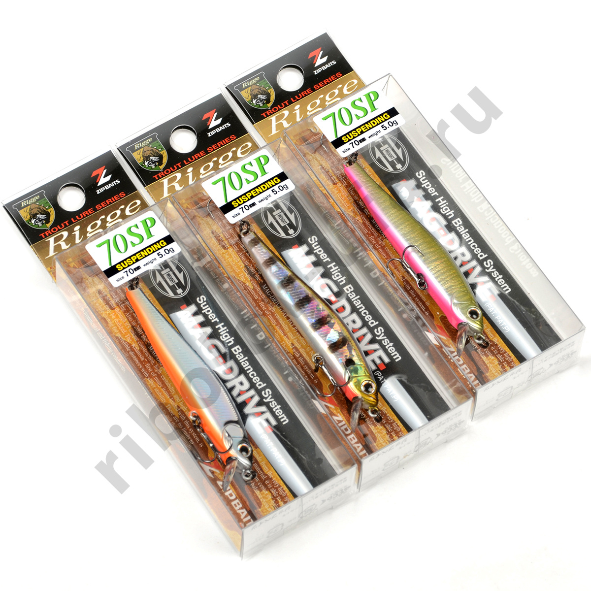 Воблер Zipbaits Rigge 70SP, 70 мм, 5гр., суспенд., загл. 0.6-1.2 м, цвет № 200