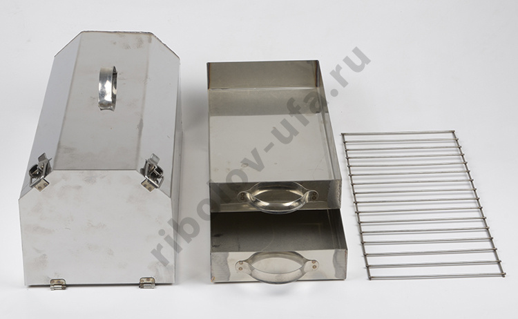 Жаровня 2-х ярусная нержавеющая сталь 400*195*185мм 1,2мм 8001 (Аша)