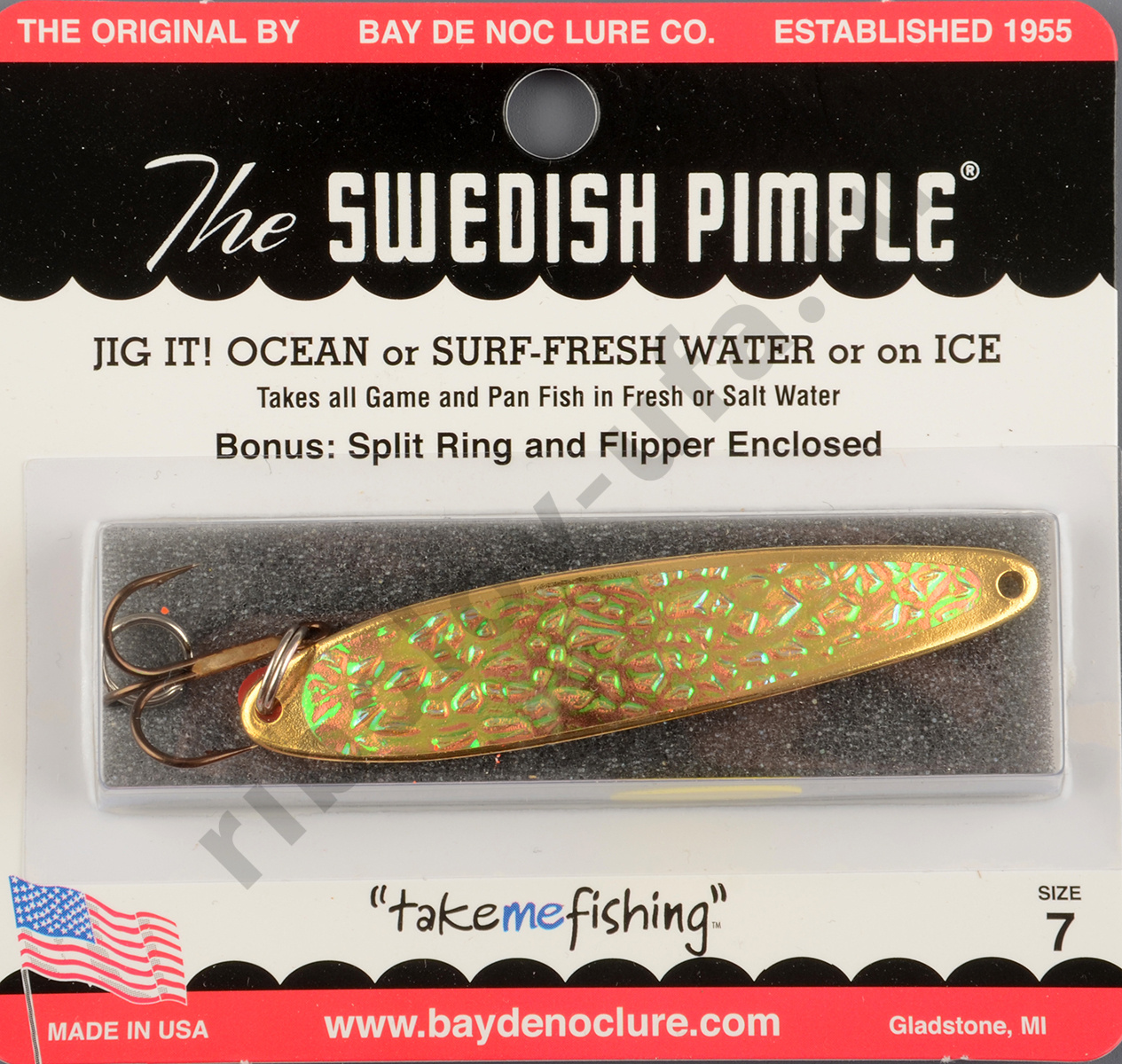 Блесна Swedish Pimple Ice №7 Gold Ice