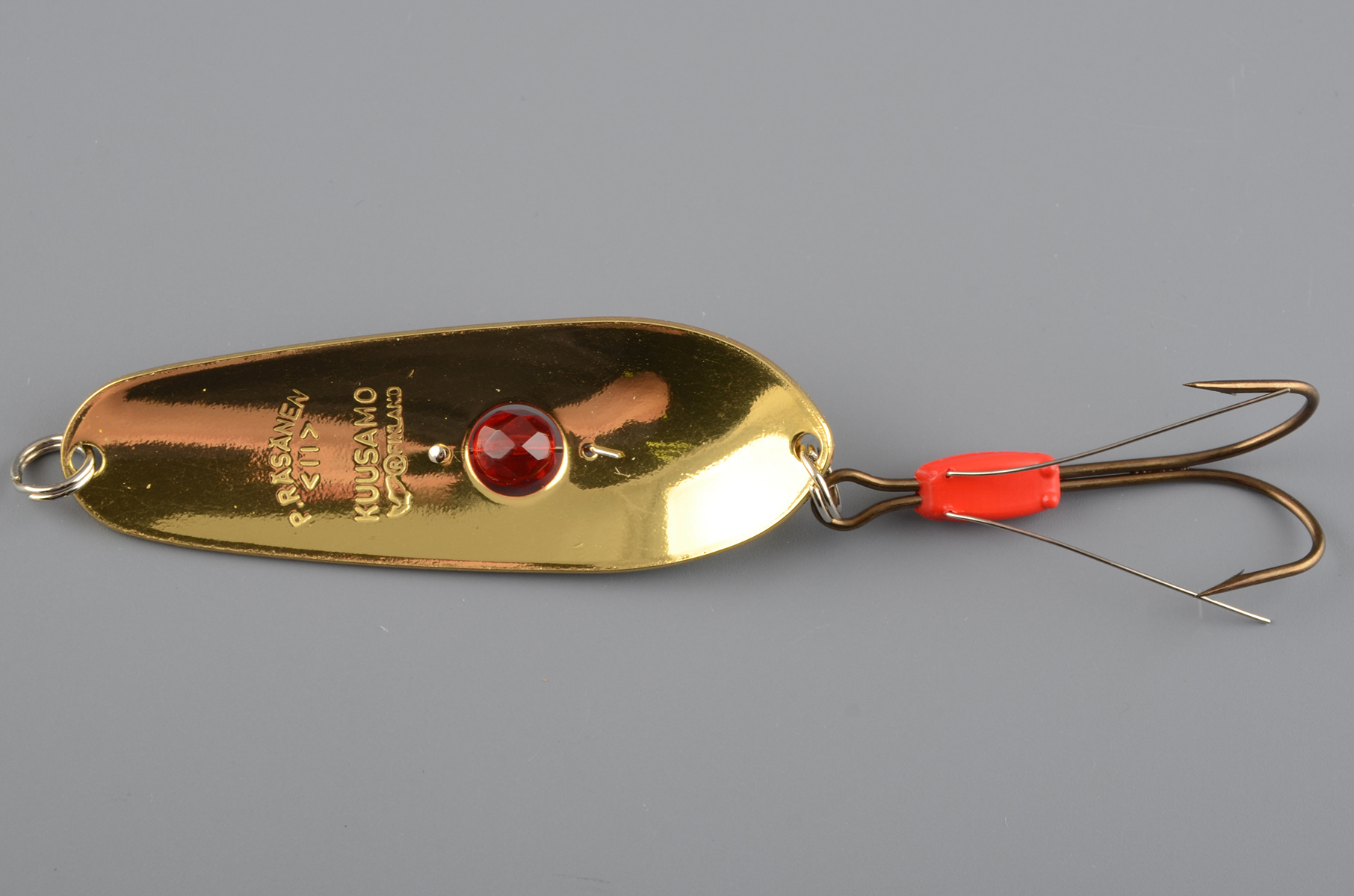 Блесна колеб. Kuusamo Rasanen 70/20 (бусинка, незацеп.) GR/R-B