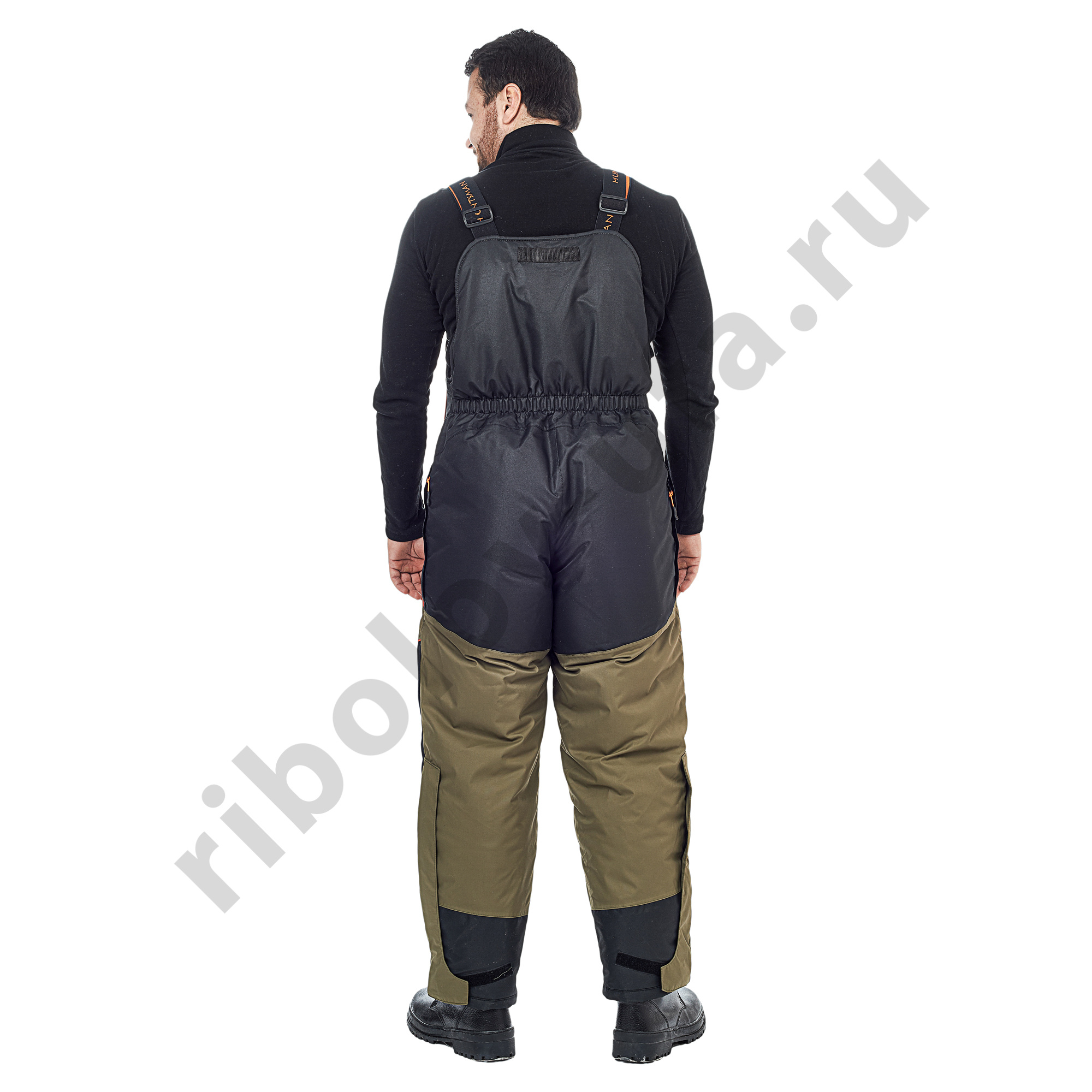 Костюм зимний Huntsman Siberia Lux цв.Хаки/Черный ткань Breathable р. 56-58 рост 182-188 (РР)