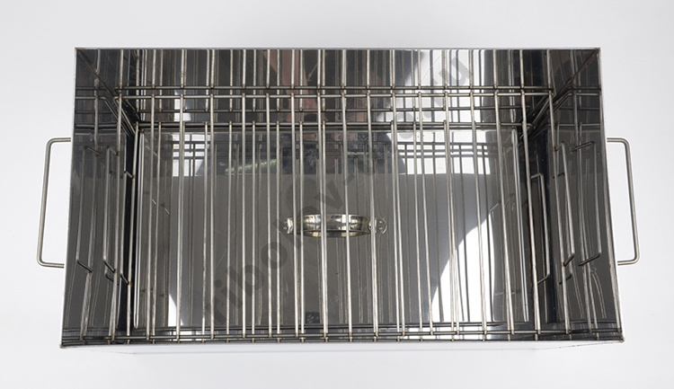 Коптильня двухъярусная прямоугольная (H430 1,5мм 450х250х250) Аша