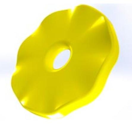 Пайетка "Ананас" жёлтый Fluo 4,5х0,7мм 