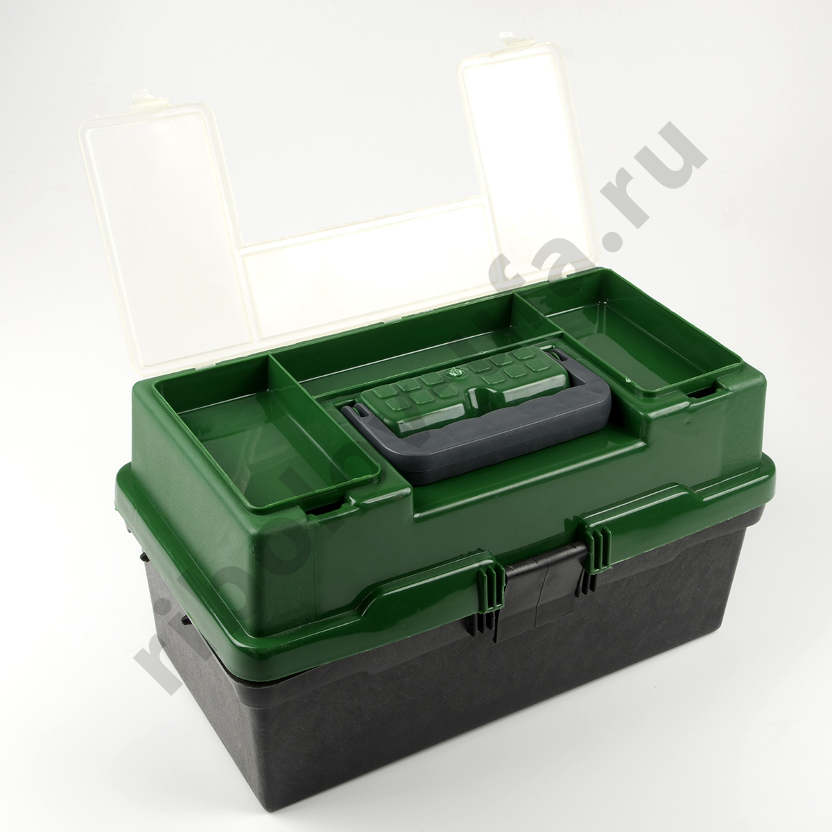 Ящик рыболовный Три Кита Пионер (370*210*210) 2 лотка зеленый