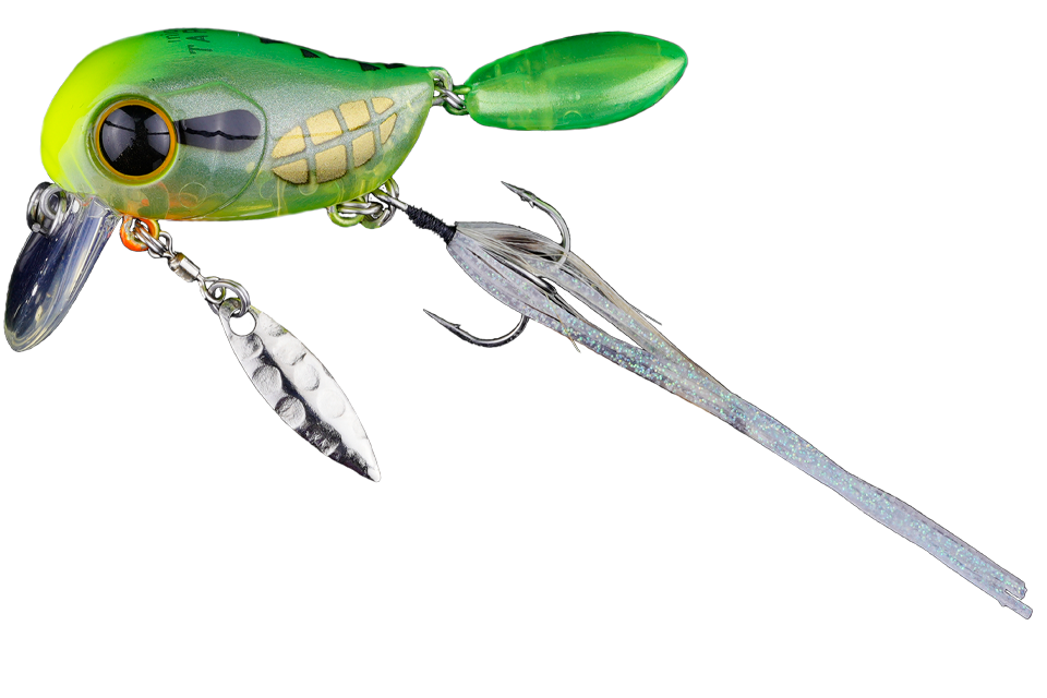 Воблер Jackall Micro Tappy  дл. 5.4 см, гл. 0-0.1 м, 4.8 гр., floating, цв. chartr. grass hopper