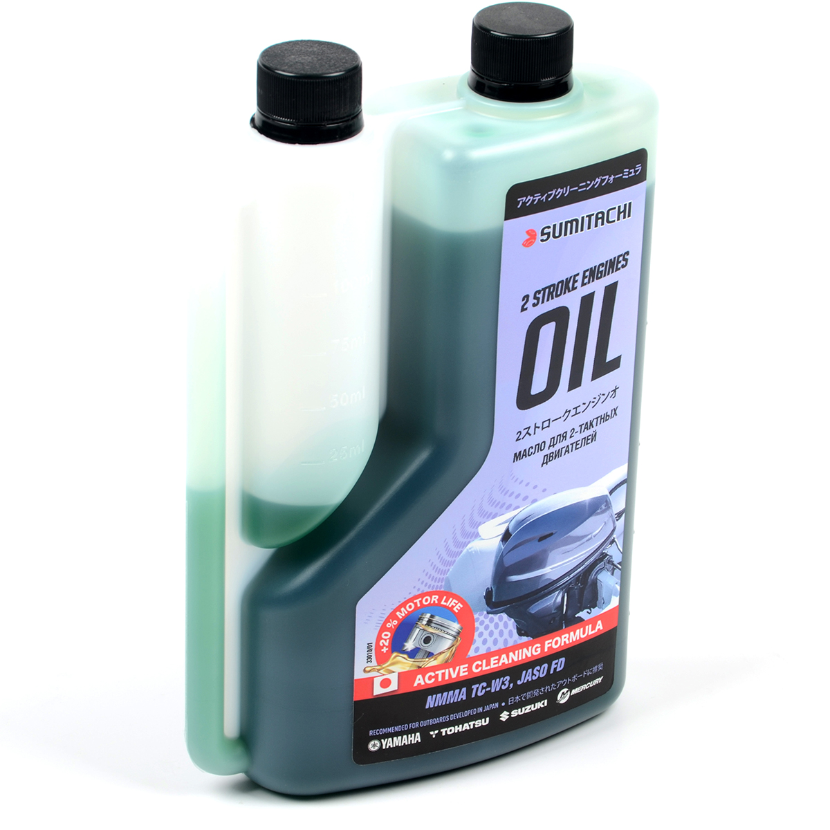 Компонент Sumitachi для 2-х тактных моторов 2-stroke engines Oil TC-W3 1,0л с дозатором