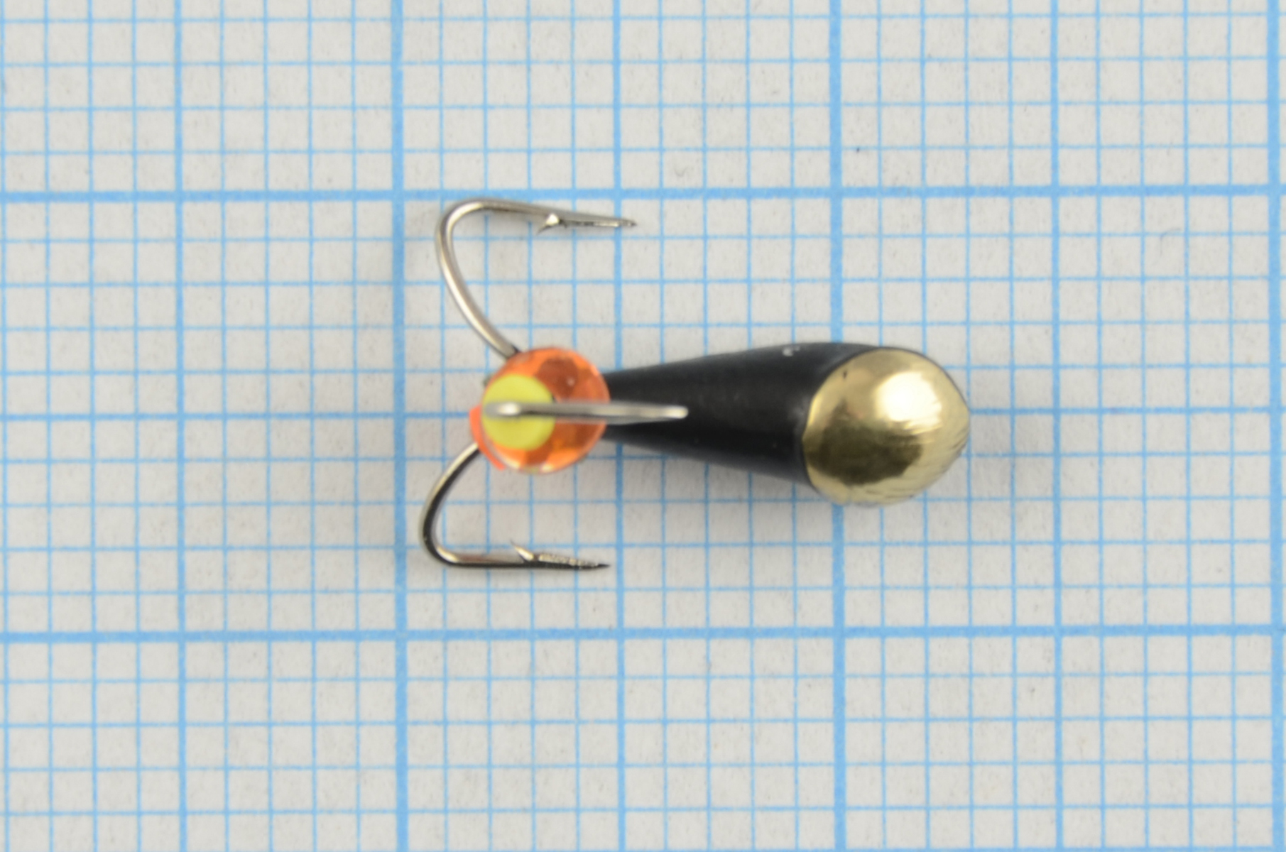 Мормышка Wormix точеная вольфрамовая Черт d=3 вертик. отв. с золотой коронкой арт. 1051