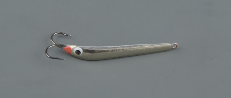 Блесна зимняя Пирс Гвоздик большой 2,1 гр, нейзильбер+СН, с 2-мя крючками