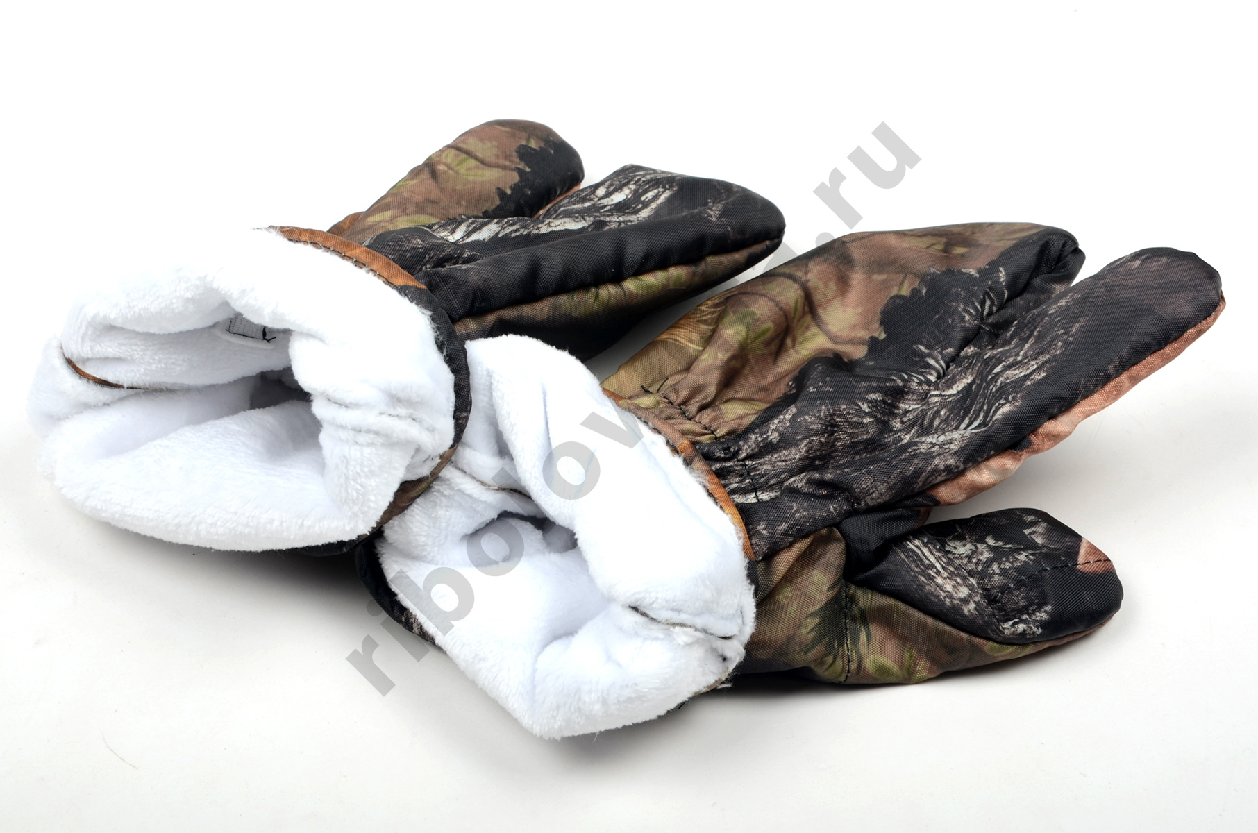 Рукавицы Перцев трехпалые ткань ПВХ, флисовая подкладка 13*26см