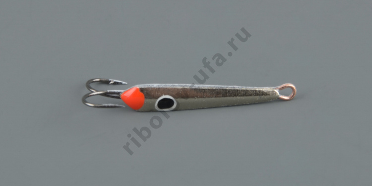 Блесна зимняя Пирс Лонг малый 0,8 гр., нейзильбер+СН, с 2-мя крючками