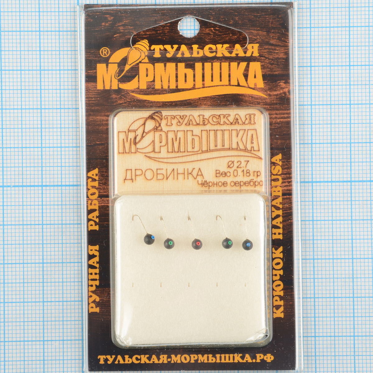 Мормышка вольфрам.Тульская Дробинка с кембриком 2,7мм черное серебро