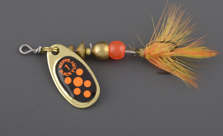 Блесна Mepps Black Fury Mouche № 0 золото/оранжевый (2,5гр)