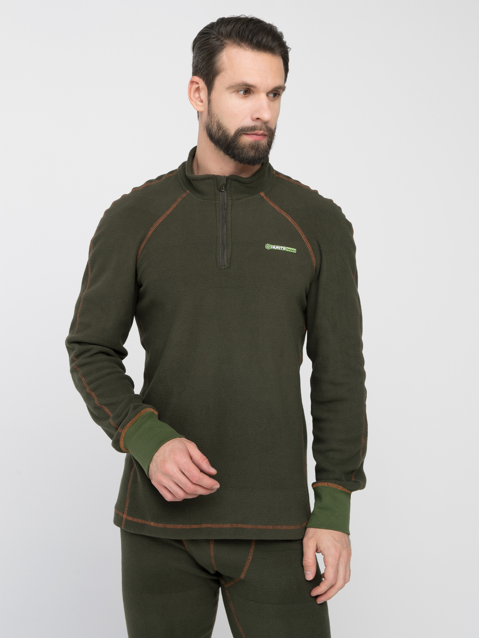 Термобелье Huntsman Thermoline ZIP цв.Хаки, ткань Флис р. 48-50 (L)