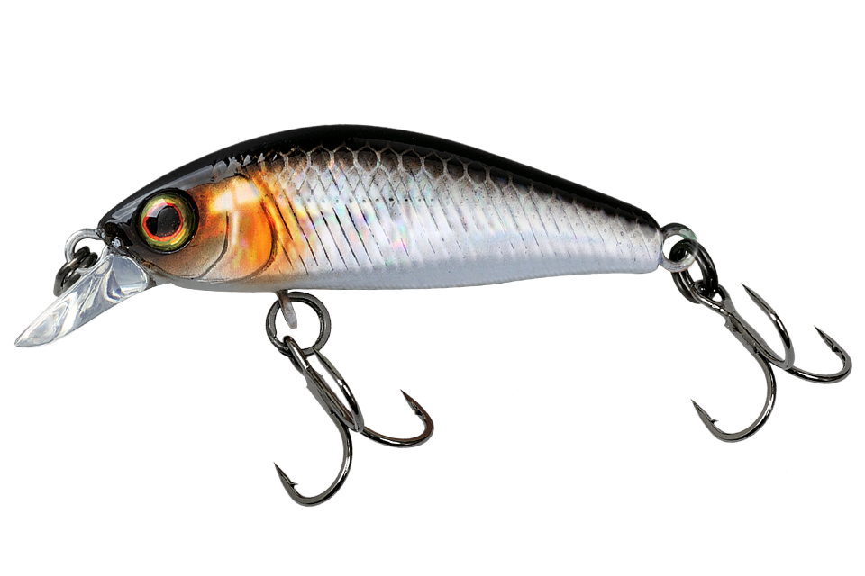 Воблер Jackall Chubby Minnow 35 дл. 3.5 см, 2.3 гр., suspending, цв. hl silver & black