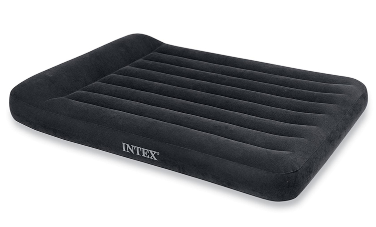 Матрас Intex с подголовником темн. серый 152х203х30см