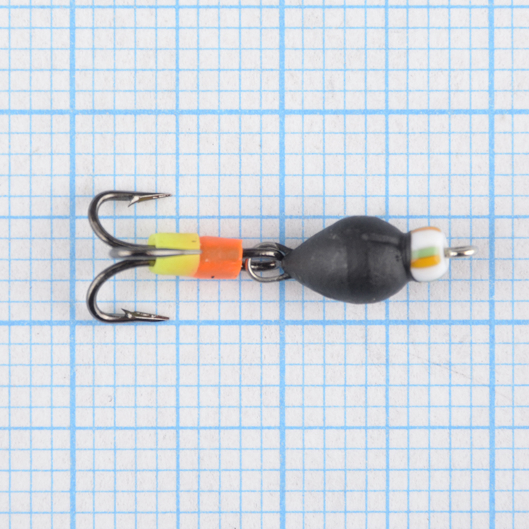 Мормышка Wormix точеная вольфрамовая Дьявол d=4 с подвесным тройником арт. 608