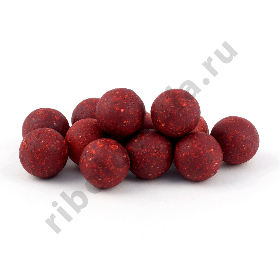 Бойлы GBS пылящие 24 мм 1кг Strawberry Клубника (пачка)