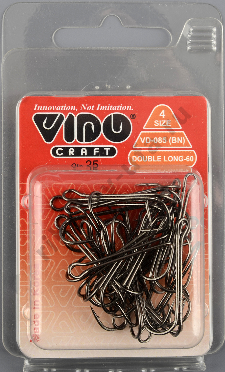 Крючок-двойник Vido Long Double поджатый № 4